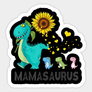 Mamasaurus Family Dinosaurs Sunflower Sticker